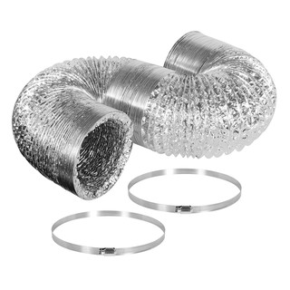Ống hút mùi Nhà bếp Ống bạc hút khói Đoạn 1m ( KHÔNG BAO GỒM ĐAI SIẾT )