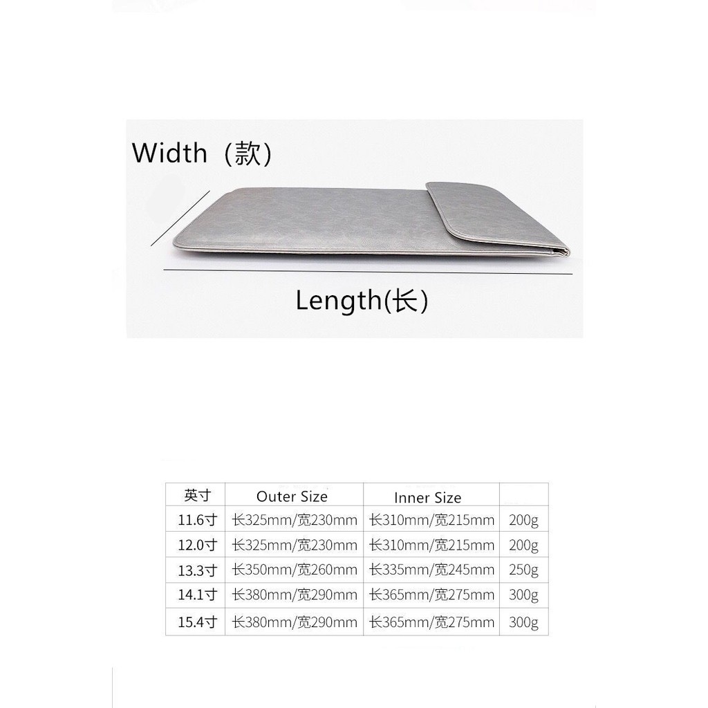 Túi đựng bảo vệ cho Macbook Air Pro Asus Acer 11.6" / 13.3" / 15.6 / 16" Inch | BigBuy360 - bigbuy360.vn