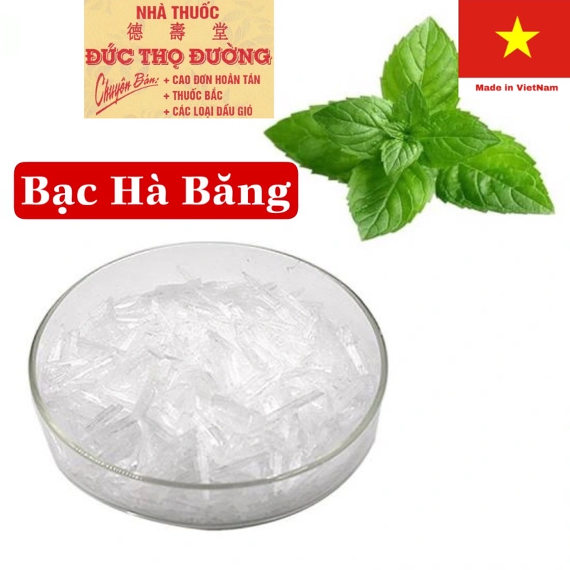 Tinh Thể Bạc Hà Băng - Menthol Crystals - Túi 100 gam