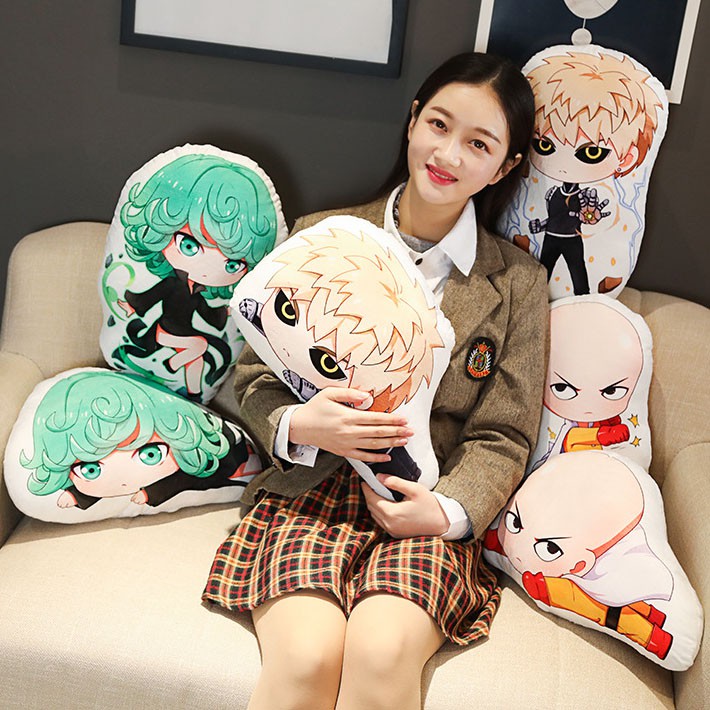 Gối Nhồi Bông Hai Mặt Hình Nhân Vật Anime ONE PUNCH-MAN Độc Đáo