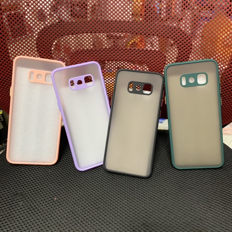 Ốp lưng samsung S8 plus viền dẻo màu lưng nhám mờ bảo vệ camera chống vân tay