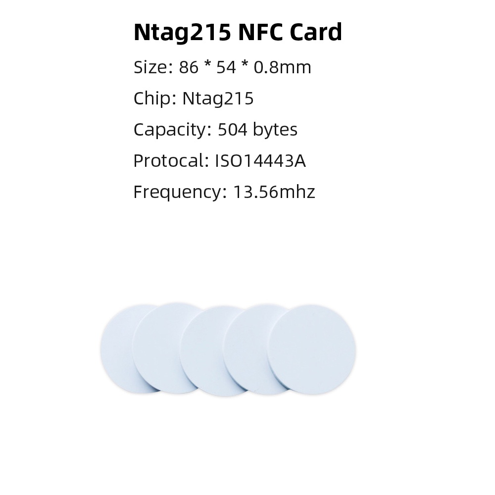 Set 100 / 50 Thẻ Từ NFC Ntag215 13.56MHz NTAG 215 RFID 25Mm Chuyên Dụng