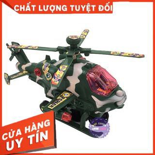 [CHẤT LƯỢNG] Hộp Đồ Chơi Máy Bay Trực Thăng Quân Đội Có Đèn Có Nhạc Xoay 360 độ