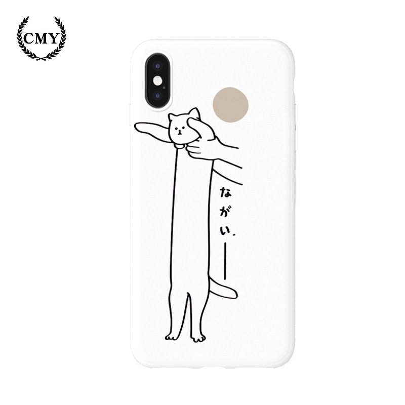 Ốp điện thoại in hình mèo dài / hai chú gấu dễ thương cho iPhone11/11Pro 11pro Max X XR XS XS MAX 78 plus SE | BigBuy360 - bigbuy360.vn