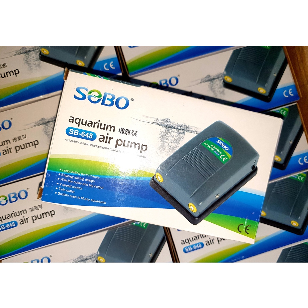 Máy Sủi Oxy 2 Vòi Sobo SB-648  - Sủi Oxi Cho Bể Cá