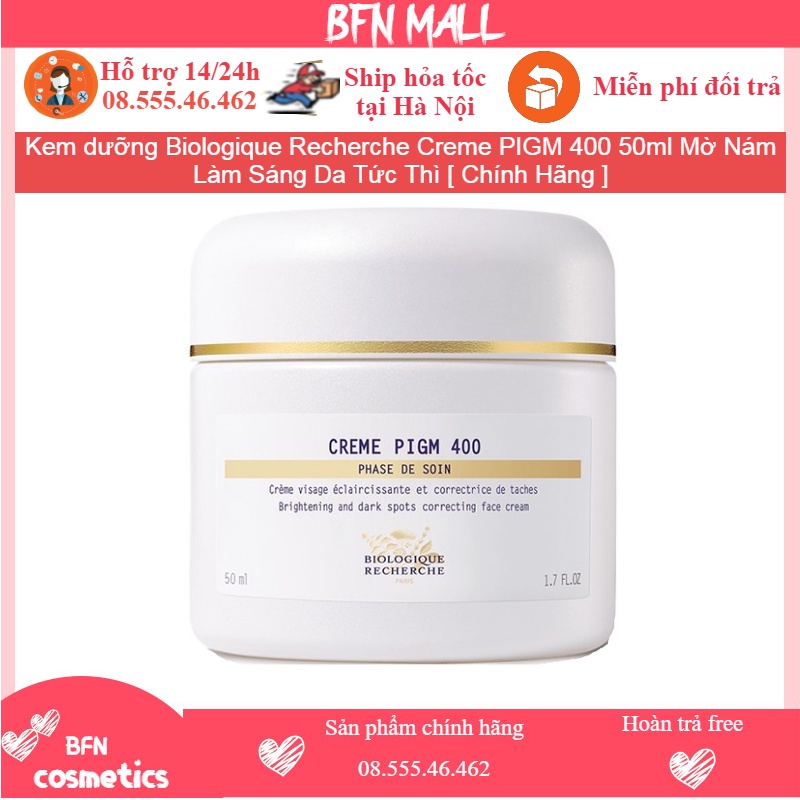 Kem dưỡng Biologique Recherche Creme PIGM 400 50ml Mờ Nám Làm Sáng Da Tức Thì