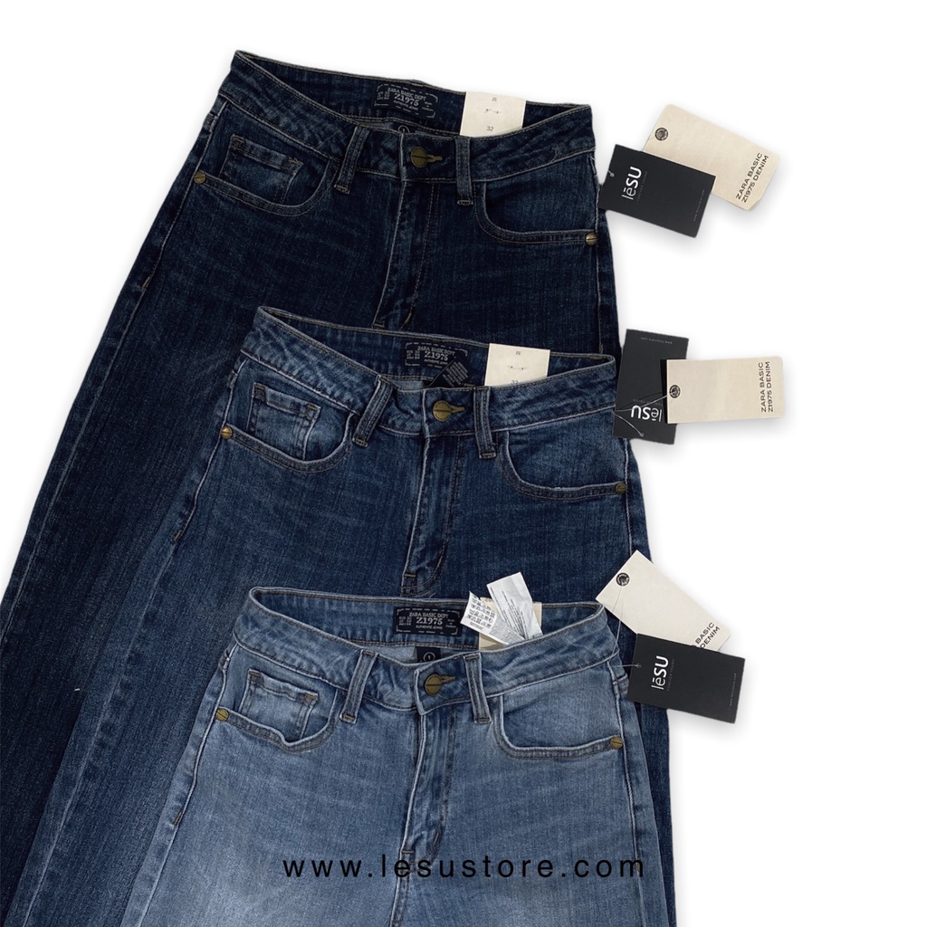 ẢNH TỰ CHỤP Quần Jeans Ống Đứng trơn dài 88cm