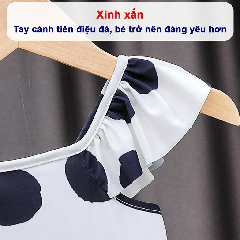 Đồ bơi bé gái 5-25kg cánh tiên liền thân BBShine, Bikini cho bé họa tiết chấm bi cực xinh xắn – DB019