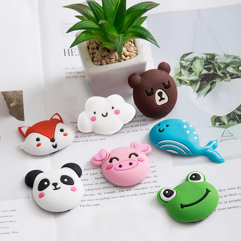 Miếng dán đệm chống va chạm tường cửa bằng silicone mềm tự dính thiết kế hoạt hình sáng tạo đáng yêu