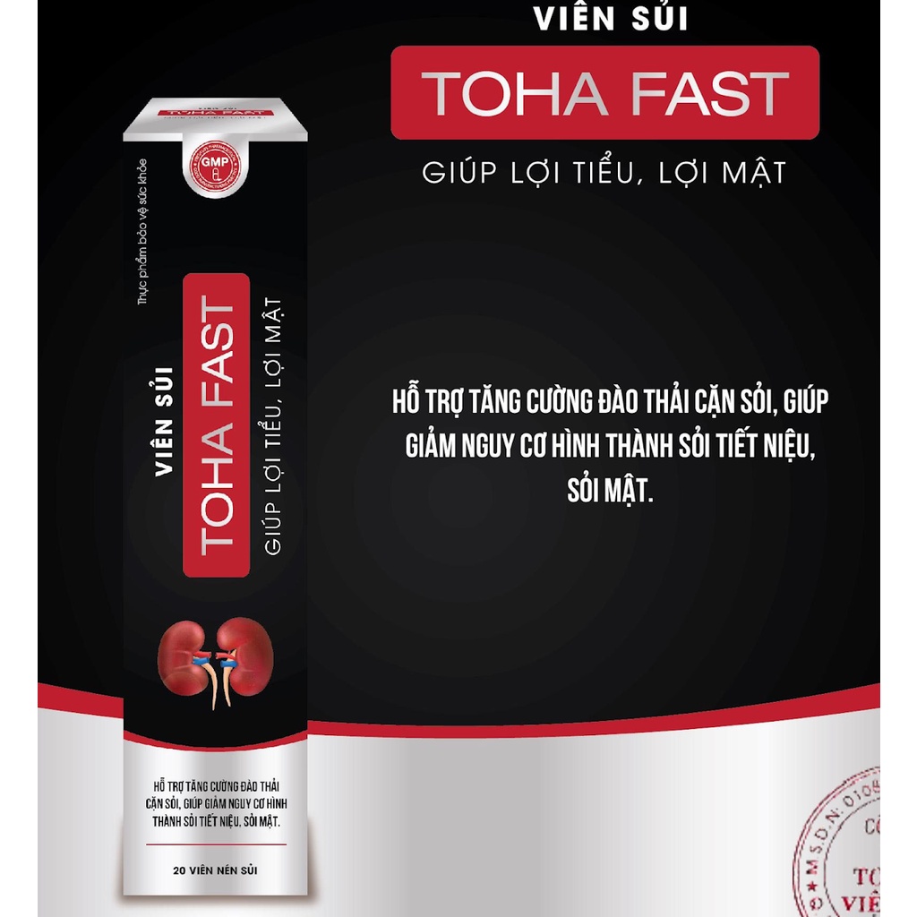 ❤️[ CHÍNH HÃNG ] ❤️ Viên Sủi TOHA FAST Giúp lợi tiểu, lợi mật