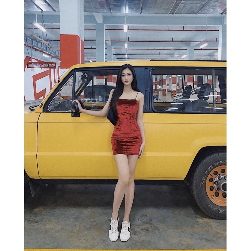 Đầm 2s nhung I Hhvintage