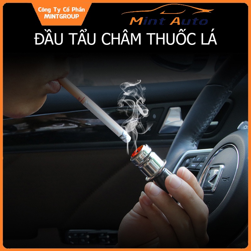 Đầu Tẩu Châm Thuốc Trên Ô Tô 12V Tự Động Ngắt Khi Đủ Độ Nóng An Toàn Khi Sử Dụng