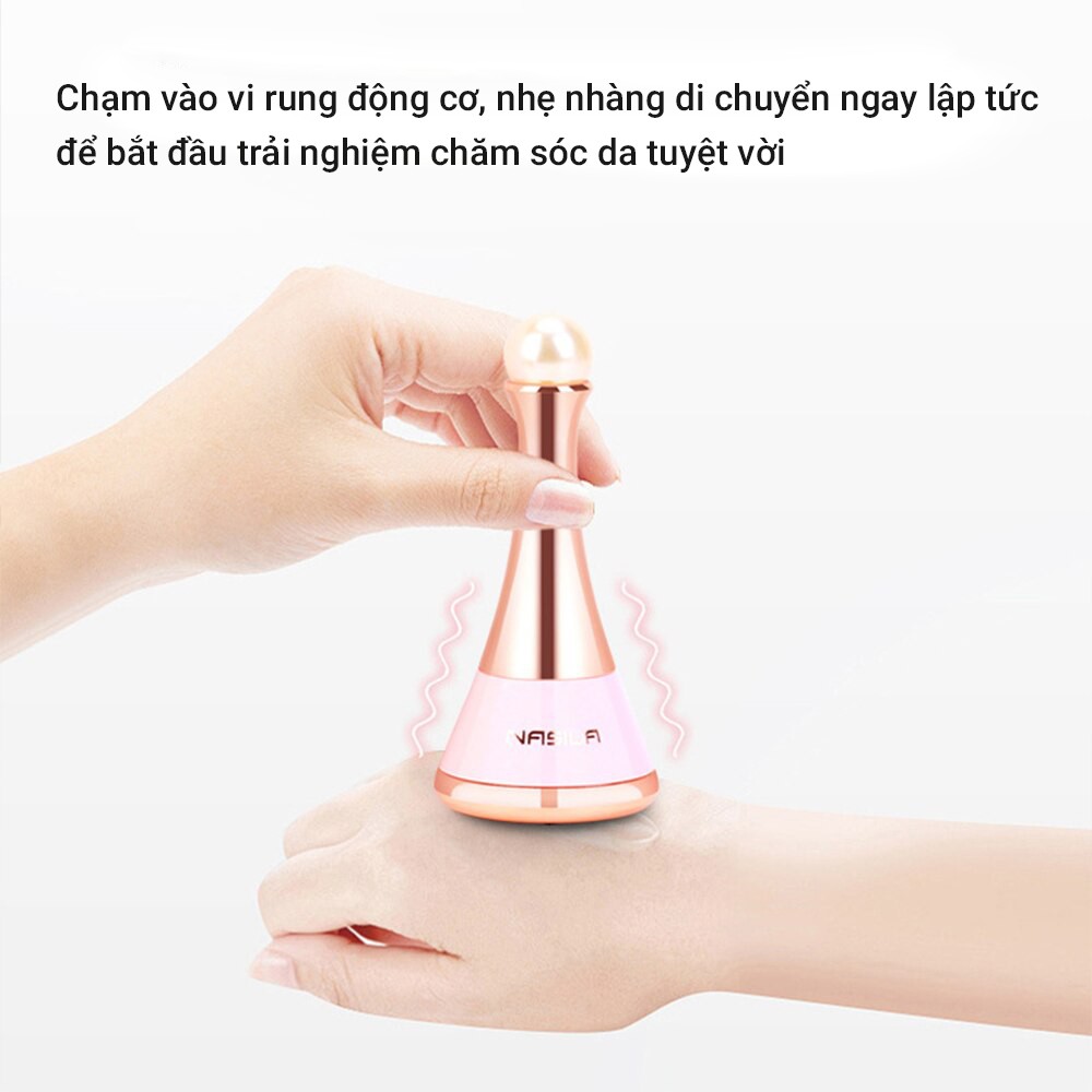 Máy massage mặt ion cầm tay, Matxa làm đẹp trẻ hóa nâng cơ da mặt - Tặng Pin dự phòng, BH 3 tháng - MIAN SHOP