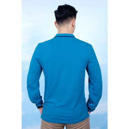 Áo Polo Nam Dài Tay Thêu Chữ D Xanh PL0S120 | BigBuy360 - bigbuy360.vn