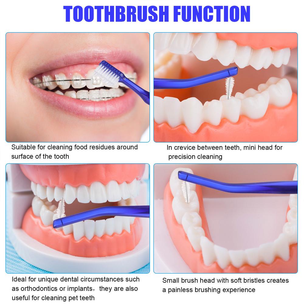Bàn Chải Đánh Răng Chỉnh Nha Hai Đầu Chữ V Vệ Sinh Răng Miệng