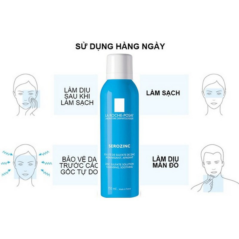 Nước khoáng giúp làm sạch và dịu da La Roche-Posay Serozinc 150ml