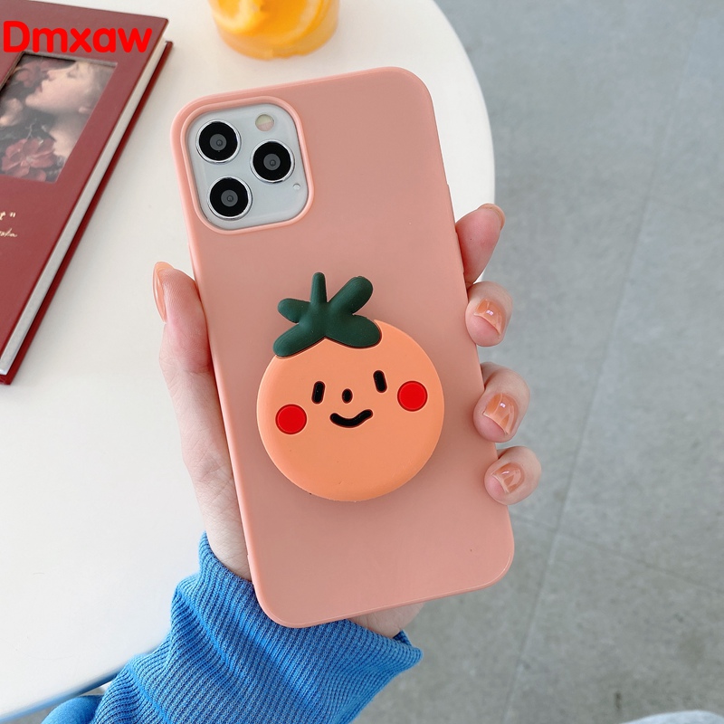 Ốp Lưng Silicone Có Giá Đỡ Hình Trái Cây Dễ Thương Cho Samsung Galaxy A10 M10 A20S A30S A50S A50 A20 A30 A10S A70