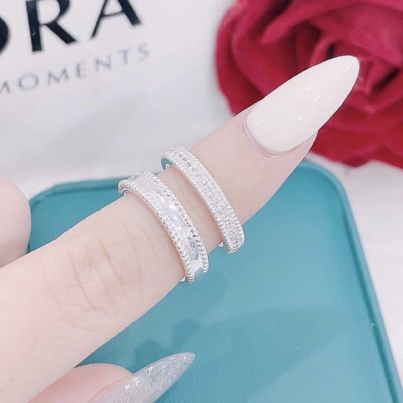 Nhẫn đôi bạc ta tặng kèm hộp nhẫn đôi - Vàng bạc Khải Khải