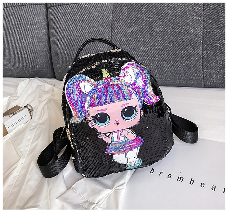 3d Lol Surprise Doll Kids Sequin Backpack Kids Kid Bé Gái Balo
