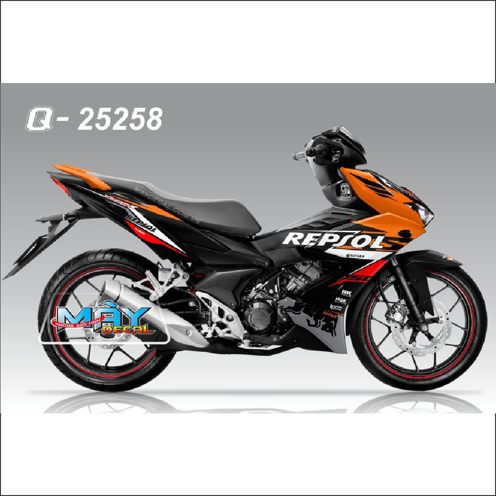 Tem Rời Winner X Repsol cam đen (J)