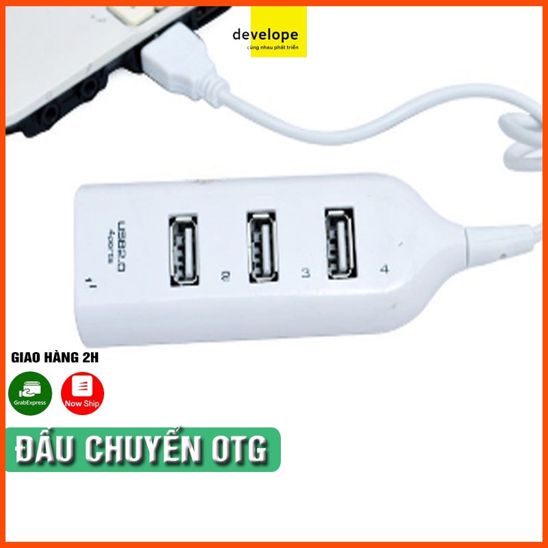 Hub usb 4 port hình ổ điện (trắng)