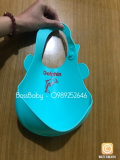 Yếm ăn dặm silicone siêu mềm Dolphin
