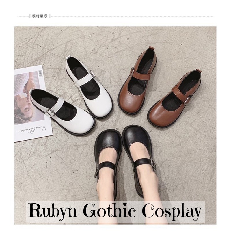 [Sẵn] 🍁 Giày Búp Bê Lolita Màu Trơn Đơn Giản Dễ Thương ( Size 35 - 40 ) | BigBuy360 - bigbuy360.vn