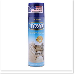Chai xịt Toyo làm sạch, bóng, mới đồ da, đồ gỗ 550ml