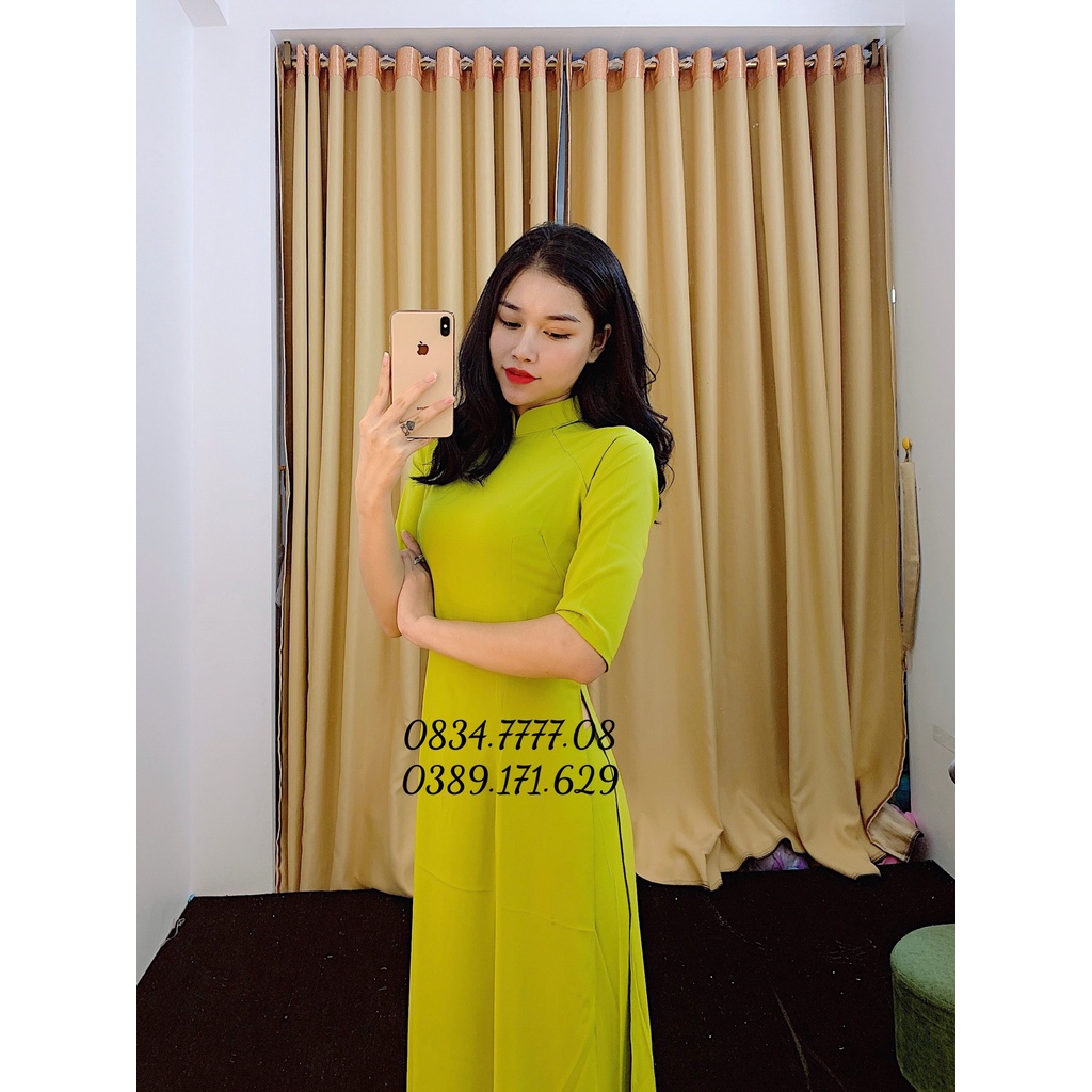 Áo Dài Trơn Co Giãn Nhiều Màu Sắc Cho Khách Lựa Chọn - Cam Kết Vải Đẹp - Giá Cả Cạnh Tranh Nhất Thị Trường