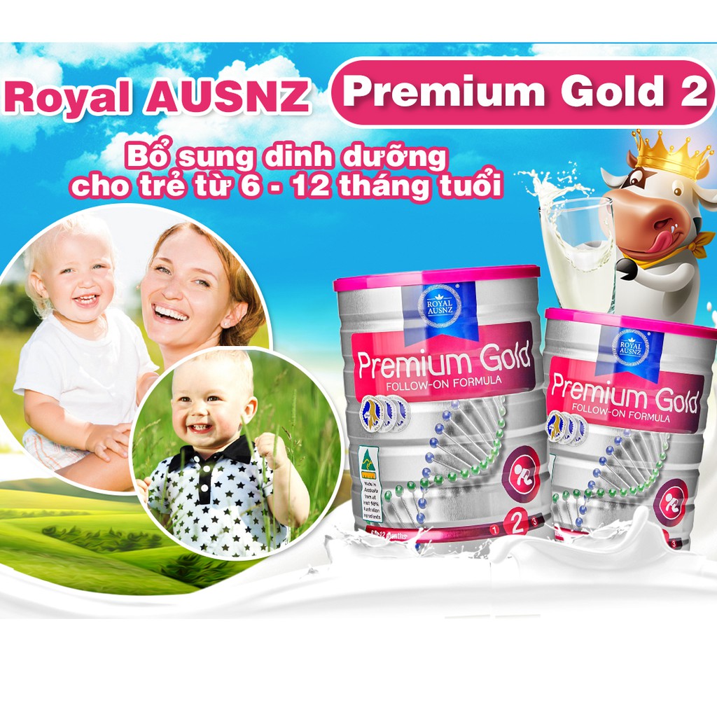 Sữa HOÀNG GIA ÚC Premium Gold  số 2_Lon 900g