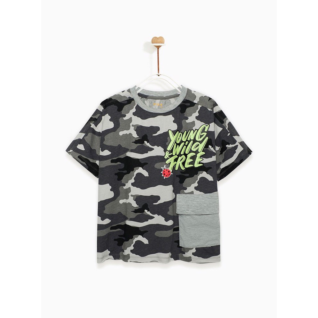 Áo thun bé trai ngắn tay Camo - Young Wild Free M.D.K