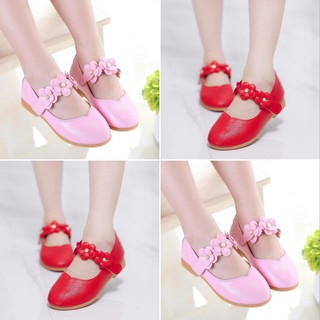 ❤️Giày bé gái N5❤️đế bằng quai gắn hoa xinh xắn (1 - 6 tuổi)