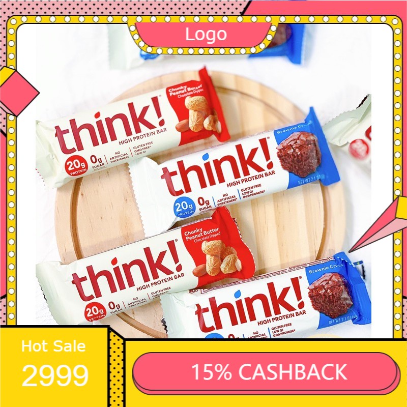 Thanh Protein Bar không đường Think!