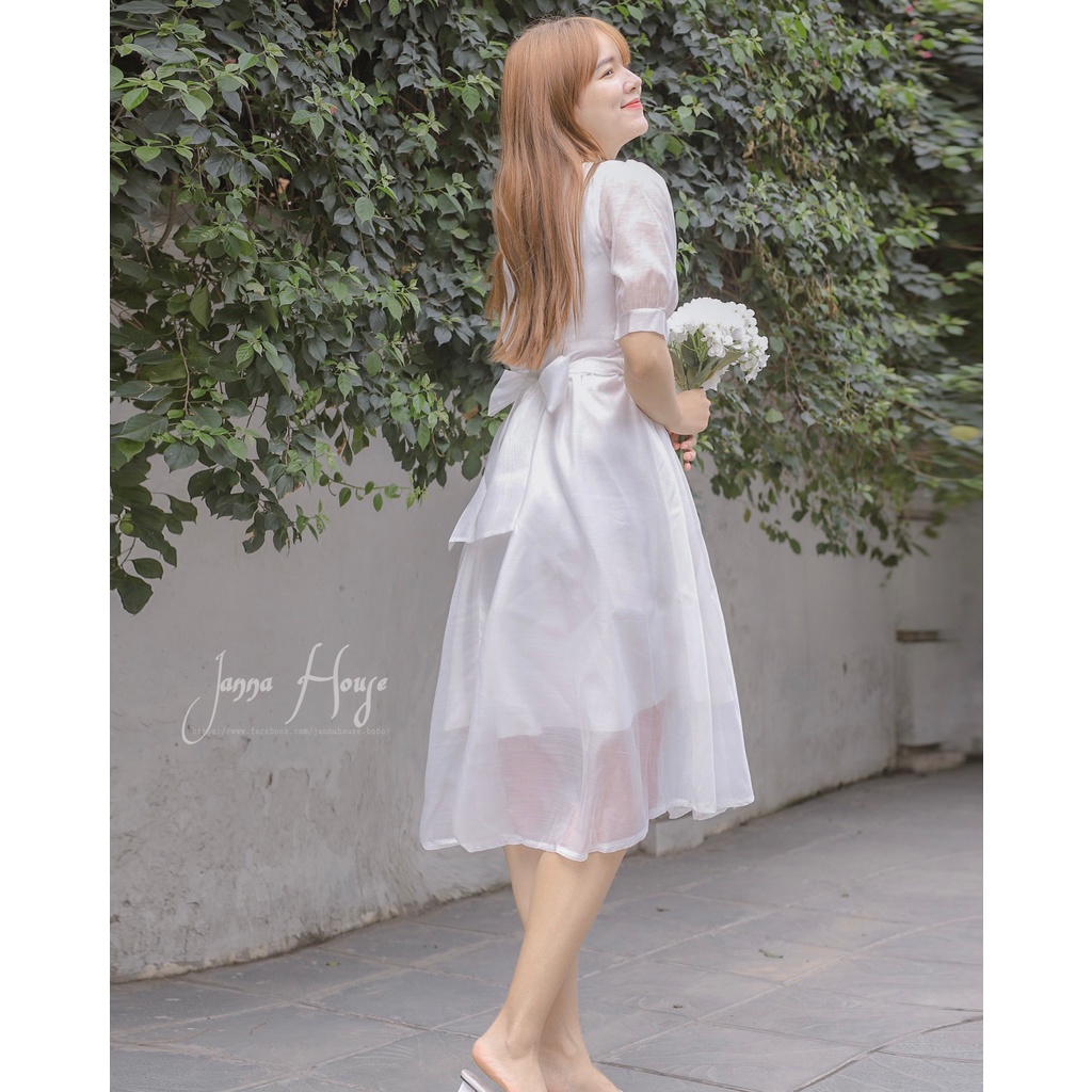 - Váy tiểu thư ulzzang thắt nơ - M52 - jannahouse