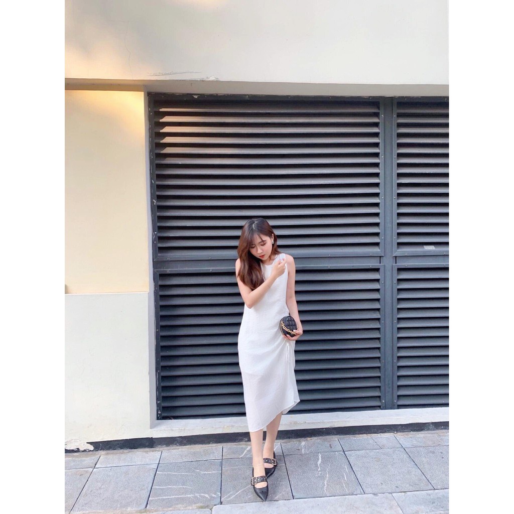 Đầm sát nách dây rút 2 lớp (S/M)