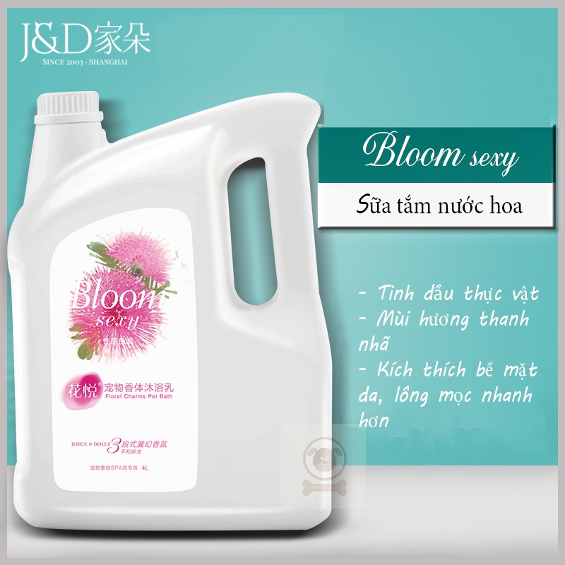 Sữa Tắm Nước Hoa Chó Mèo - Sữa Tắm Spa Thú Cưng Joyce &amp; Doll - 4 Lít