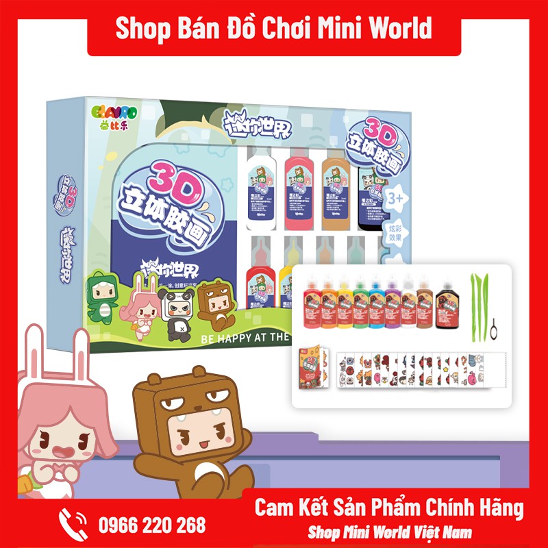 Đồ Chơi Mini World Diy Bút Sơn Keo Vẽ Tranh Nổi 3D