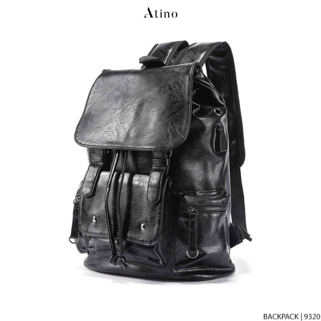 Ba lô Da Nam ATINO Chất Liệu Da PU Balo Kiểu Dáng Thời Trang TC1.9320