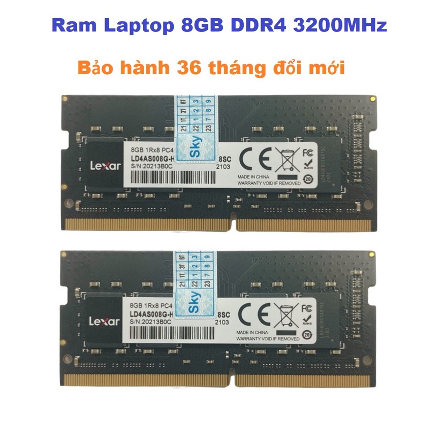 Ram Lexar 8GB DDR4 3200MHz Dùng Cho Laptop Macbook - Mới Bảo hành 36 tháng