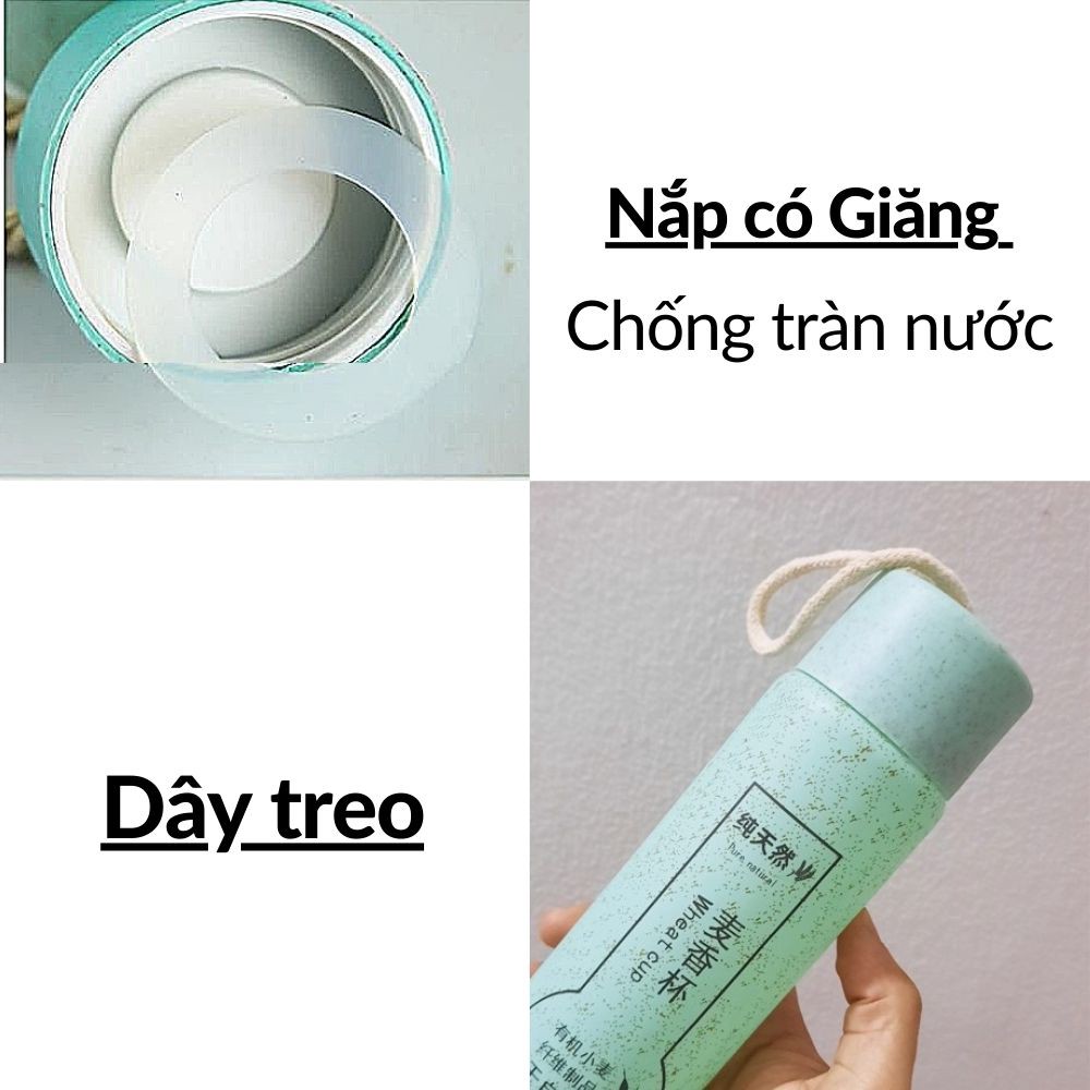 Bình nước thủy tinh VAVỏ nhựa xương rồng nắp xoay chống tràn 350m kiêm Lọ hoa dễ thương mã 20021