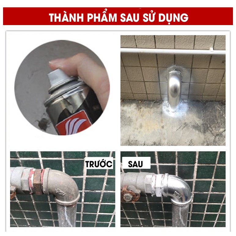 Bình Sơn Chrome Inox hóa bề mặt tránh rỉ Sét - Bóng Sáng siêu đẹp