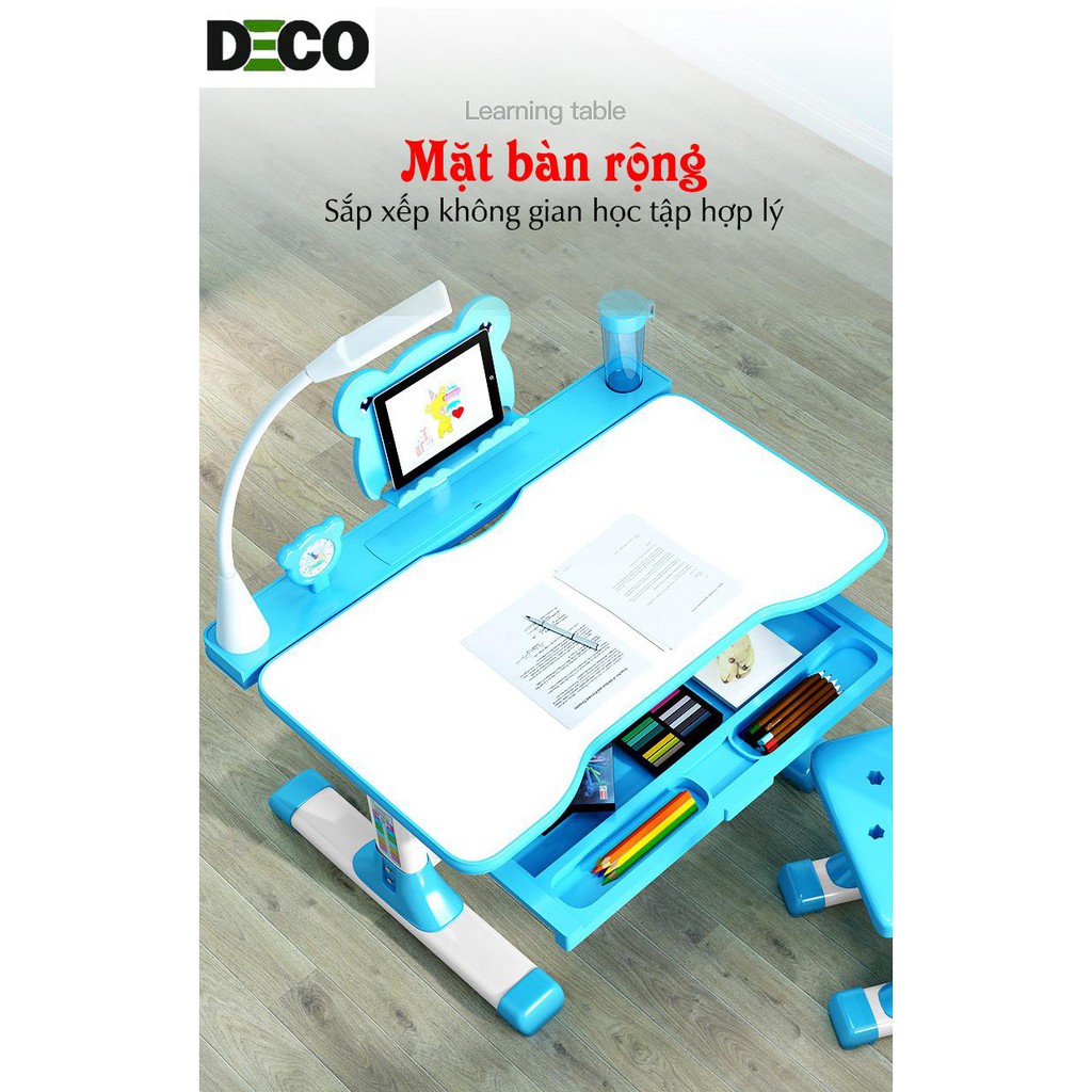 Bộ bàn ghế học sinh chống gù, chống cận, bàn học thông minh cho bé tăng chỉnh chiều cao | BigBuy360 - bigbuy360.vn