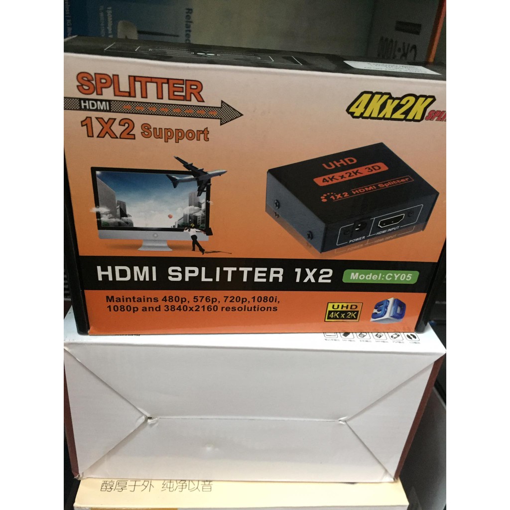 Bộ chia HDMI 1 ra 2 HDMI Splitter 1 To 2 (Đen)