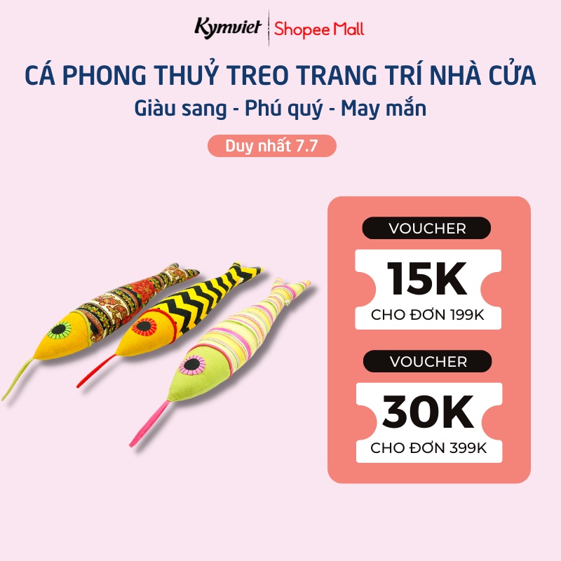 Đồ Chơi Nhồi Bông Hình Cá Phong Thủy Trang Trí Nhà Cửa, Quán Cà Phê Kymviet Craft Cotton [CPT-2102]