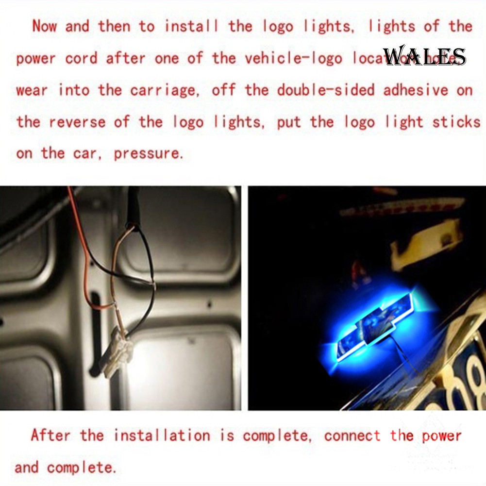 Đèn led biểu tượng logo xe hơi Chevrolet Cruze đẹp mắt