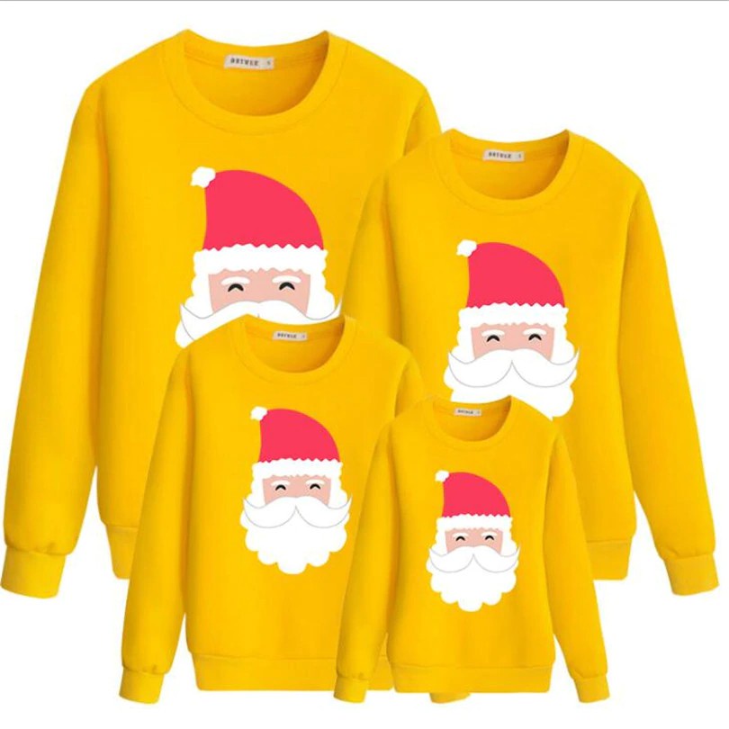 Áo Sweater Gia đình FamilyLove Cotton Nỉ da cá (Hình thật chất áo + Logo Thương hiệu) Ông gìa Noel có râu trắng