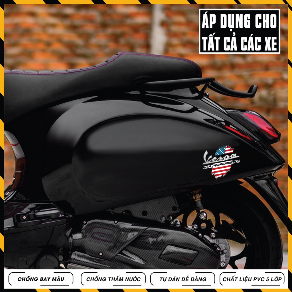 Tem Cờ Mỹ | DVT USA | Dán Đa Vị Trí Xe Máy, Xe Điện, Nón Bảo Hiểm, Sticker Dán Xe Chống Nước, Bền Màu