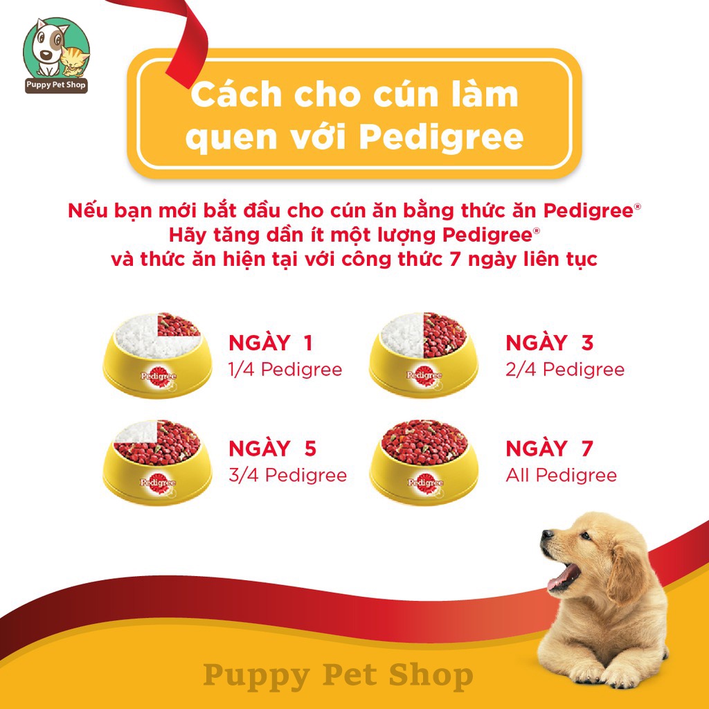 Thức Ăn Cho Chó Con Pedigree Vị Gà, Trứng Và Sữa - Sản xuất Thái Lan