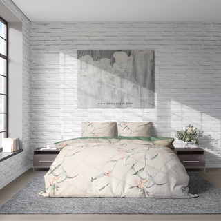 Trọn Bộ - 5 Món Ra Giường Lụa Tencel [ Airy Petals Set ] Cao Cấp