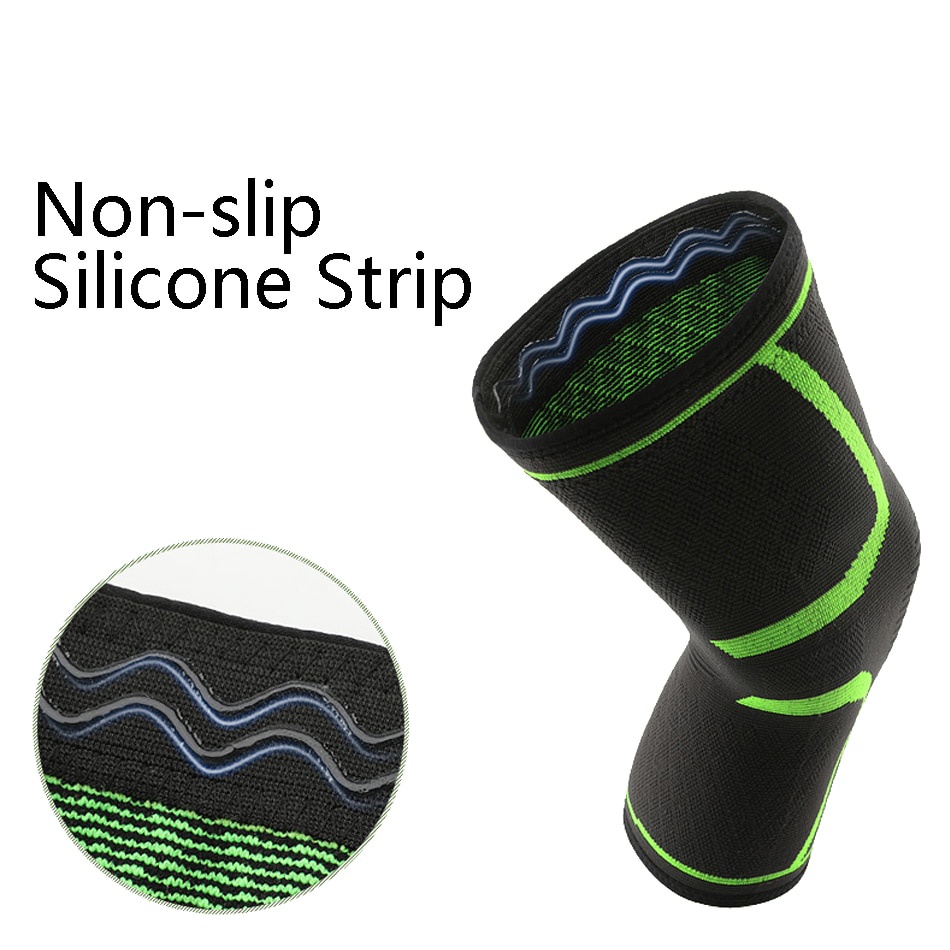 Globetrotter Đai nylon nén đầu gối hỗ trợ tập thể dục/chạy bộ/đạp xe/bóng chuyền/bóng rổ